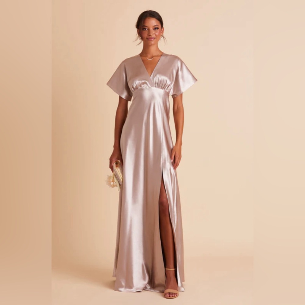 Birdy Grey Satin Taupe Jesse Dress